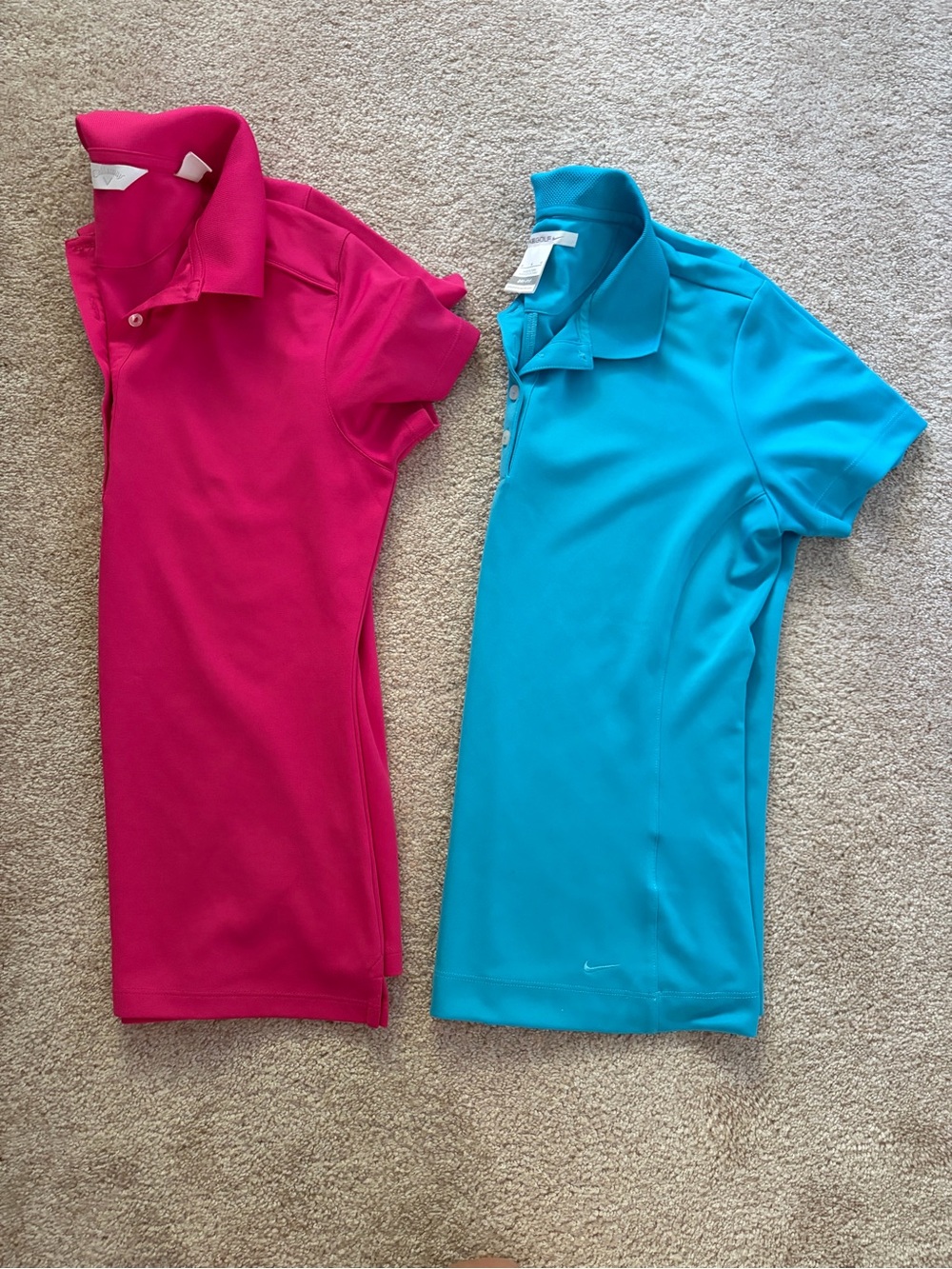 Women's Callaway & Nike Dri-FIT Polo Shirt - Pink and Turquoise